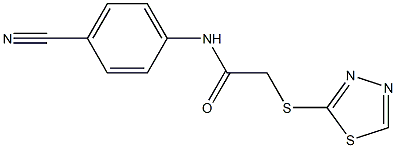 N-(4-cyanophenyl)-2-(1,3,4-thiadiazol-2-ylsulfanyl)acetamide Struktur