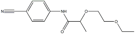 N-(4-cyanophenyl)-2-(2-ethoxyethoxy)propanamide Struktur