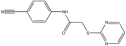 N-(4-cyanophenyl)-2-(pyrimidin-2-ylsulfanyl)acetamide Struktur