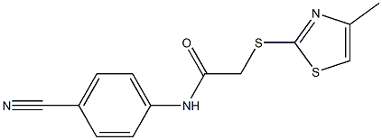 N-(4-cyanophenyl)-2-[(4-methyl-1,3-thiazol-2-yl)sulfanyl]acetamide Struktur