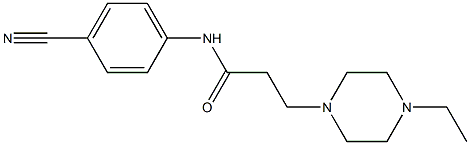 N-(4-cyanophenyl)-3-(4-ethylpiperazin-1-yl)propanamide Struktur