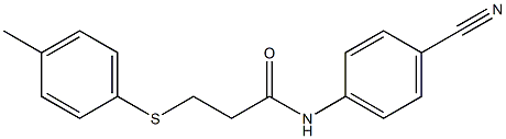 N-(4-cyanophenyl)-3-[(4-methylphenyl)sulfanyl]propanamide Struktur