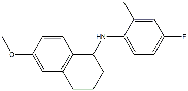 N-(4-fluoro-2-methylphenyl)-6-methoxy-1,2,3,4-tetrahydronaphthalen-1-amine Struktur