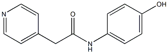 N-(4-hydroxyphenyl)-2-(pyridin-4-yl)acetamide Struktur