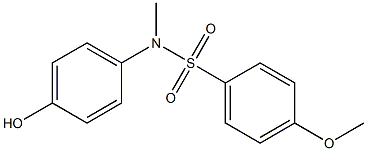 N-(4-hydroxyphenyl)-4-methoxy-N-methylbenzene-1-sulfonamide Struktur