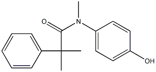 N-(4-hydroxyphenyl)-N,2-dimethyl-2-phenylpropanamide Struktur