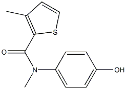 N-(4-hydroxyphenyl)-N,3-dimethylthiophene-2-carboxamide Struktur