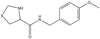 N-(4-methoxybenzyl)-1,3-thiazolidine-4-carboxamide Struktur