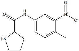 N-(4-methyl-3-nitrophenyl)pyrrolidine-2-carboxamide Struktur