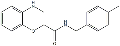 N-(4-methylbenzyl)-3,4-dihydro-2H-1,4-benzoxazine-2-carboxamide Struktur