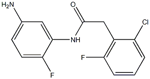 N-(5-amino-2-fluorophenyl)-2-(2-chloro-6-fluorophenyl)acetamide Struktur