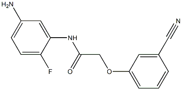 N-(5-amino-2-fluorophenyl)-2-(3-cyanophenoxy)acetamide Struktur