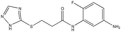 N-(5-amino-2-fluorophenyl)-3-(1H-1,2,4-triazol-5-ylsulfanyl)propanamide Struktur