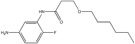 N-(5-amino-2-fluorophenyl)-3-(hexyloxy)propanamide Struktur