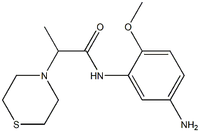 N-(5-amino-2-methoxyphenyl)-2-(thiomorpholin-4-yl)propanamide Struktur