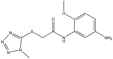 N-(5-amino-2-methoxyphenyl)-2-[(1-methyl-1H-1,2,3,4-tetrazol-5-yl)sulfanyl]acetamide Struktur