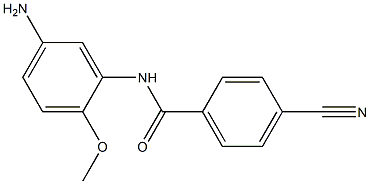 N-(5-amino-2-methoxyphenyl)-4-cyanobenzamide Struktur