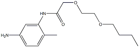 N-(5-amino-2-methylphenyl)-2-(2-butoxyethoxy)acetamide Struktur