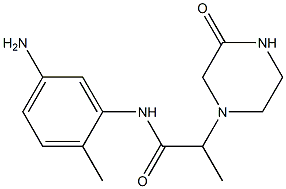 N-(5-amino-2-methylphenyl)-2-(3-oxopiperazin-1-yl)propanamide Struktur