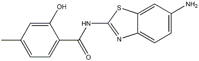 N-(6-amino-1,3-benzothiazol-2-yl)-2-hydroxy-4-methylbenzamide Struktur