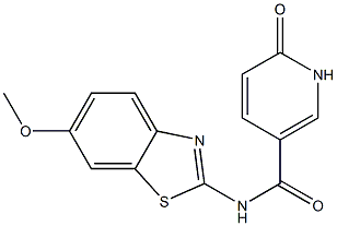 N-(6-methoxy-1,3-benzothiazol-2-yl)-6-oxo-1,6-dihydropyridine-3-carboxamide Struktur