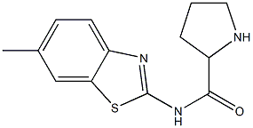 N-(6-methyl-1,3-benzothiazol-2-yl)pyrrolidine-2-carboxamide Struktur