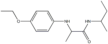 N-(butan-2-yl)-2-[(4-ethoxyphenyl)amino]propanamide Struktur