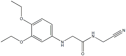 N-(cyanomethyl)-2-[(3,4-diethoxyphenyl)amino]acetamide Struktur