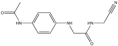 N-(cyanomethyl)-2-[(4-acetamidophenyl)amino]acetamide Struktur