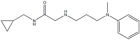 N-(cyclopropylmethyl)-2-({3-[methyl(phenyl)amino]propyl}amino)acetamide Struktur