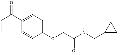 N-(cyclopropylmethyl)-2-(4-propionylphenoxy)acetamide Struktur