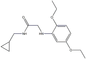 N-(cyclopropylmethyl)-2-[(2,5-diethoxyphenyl)amino]acetamide Struktur