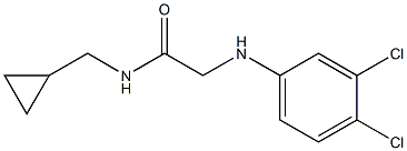 N-(cyclopropylmethyl)-2-[(3,4-dichlorophenyl)amino]acetamide Struktur