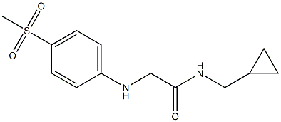 N-(cyclopropylmethyl)-2-[(4-methanesulfonylphenyl)amino]acetamide Struktur