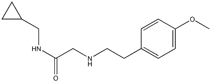 N-(cyclopropylmethyl)-2-{[2-(4-methoxyphenyl)ethyl]amino}acetamide Struktur