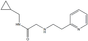 N-(cyclopropylmethyl)-2-{[2-(pyridin-2-yl)ethyl]amino}acetamide Struktur