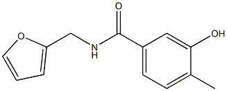 N-(furan-2-ylmethyl)-3-hydroxy-4-methylbenzamide Struktur