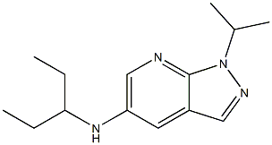 N-(pentan-3-yl)-1-(propan-2-yl)-1H-pyrazolo[3,4-b]pyridin-5-amine Struktur