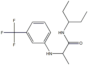 N-(pentan-3-yl)-2-{[3-(trifluoromethyl)phenyl]amino}propanamide Struktur