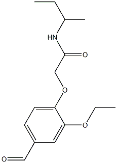 N-(sec-butyl)-2-(2-ethoxy-4-formylphenoxy)acetamide Struktur