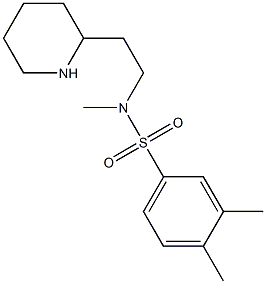 N,3,4-trimethyl-N-[2-(piperidin-2-yl)ethyl]benzene-1-sulfonamide Struktur