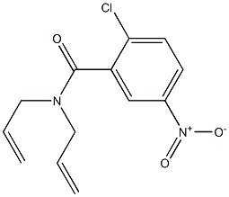 N,N-diallyl-2-chloro-5-nitrobenzamide Struktur