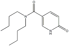 N,N-dibutyl-6-oxo-1,6-dihydropyridine-3-carboxamide Struktur