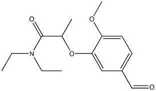 N,N-diethyl-2-(5-formyl-2-methoxyphenoxy)propanamide Struktur