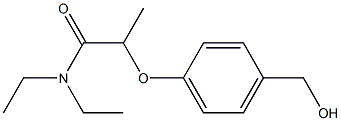 N,N-diethyl-2-[4-(hydroxymethyl)phenoxy]propanamide Struktur