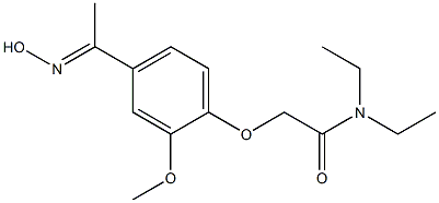 N,N-diethyl-2-{4-[(1E)-N-hydroxyethanimidoyl]-2-methoxyphenoxy}acetamide Struktur