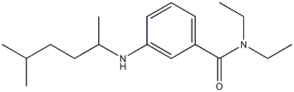 N,N-diethyl-3-[(5-methylhexan-2-yl)amino]benzamide Struktur