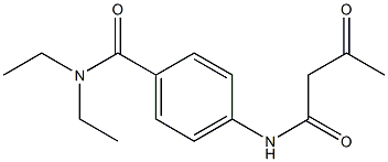 N,N-diethyl-4-(3-oxobutanamido)benzamide Struktur