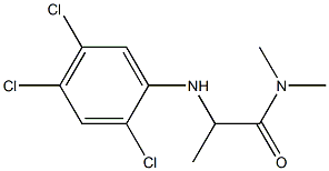 N,N-dimethyl-2-[(2,4,5-trichlorophenyl)amino]propanamide Struktur