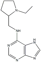 N-[(1-ethylpyrrolidin-2-yl)methyl]-7H-purin-6-amine Struktur